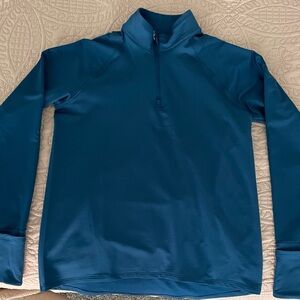 Athleta Teal Quarter-Zip Top